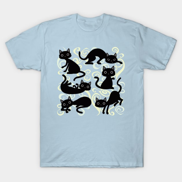 cute cat positions T-Shirt by Brash Ideas